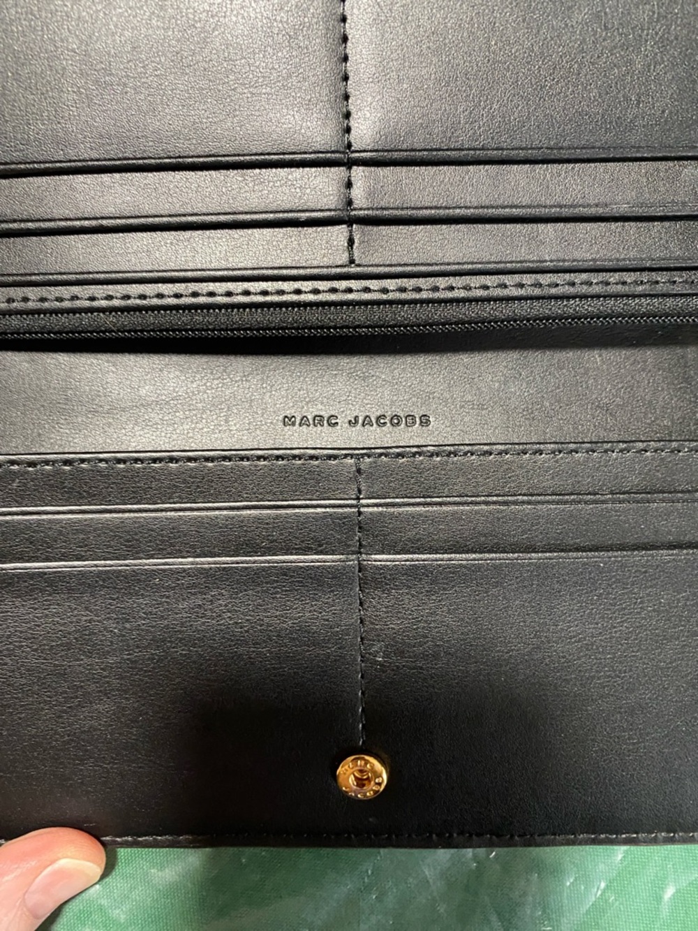 Marc Jacobs Red Pebbled Leather Snap Wallet - Picture 4 of 12